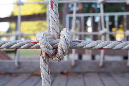 Rope for hanging large bridge railings. selective focusの写真素材