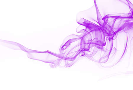 Purple smoke motion abstract on white backgroundの写真素材