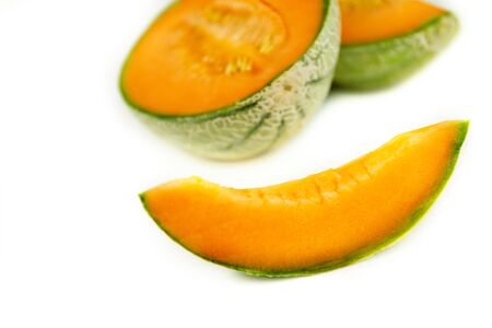 Sweet honeydew melon isolated on white background