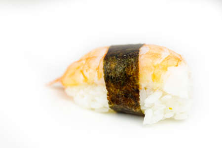 sushi. Food abstract background. Sushi on the white background. Closeup of delicious japanese food with sushi roll.の写真素材