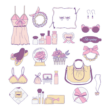 Woman Beauty Stuffのイラスト素材