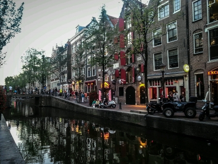 The Red Light District Amsterdam Holland の素材
