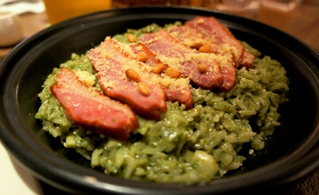 Smoked Duck green pesto sauce Risotto の素材