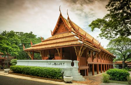 the very famous teaching hall of one famous king of Ayuddhayaの写真素材