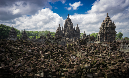 the biggest ruined Hindu temple in Indonesiaの写真素材