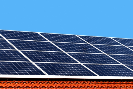 Solar panels on a roof