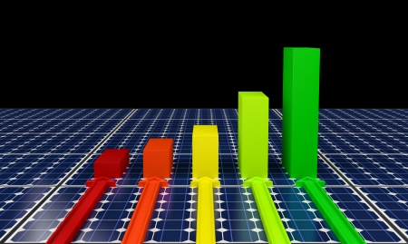 Solar Panels - Bar Graphsの写真素材