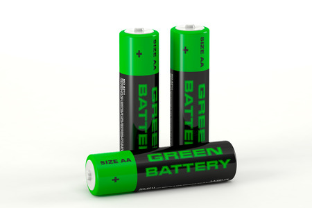3D illustration of batteries