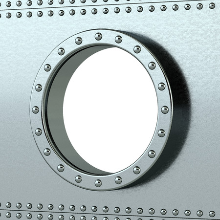 ship porthole - insert your own imageの写真素材