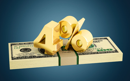 4% - savings - discount - interest rateの写真素材