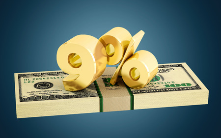 9% savings discount interest rateの写真素材