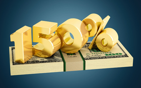 150% - savings - discount - interest rateの写真素材