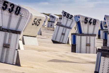 beach chairsの写真素材