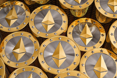 Ethereum the Virtual Crypto Currency - 3D Rendering
