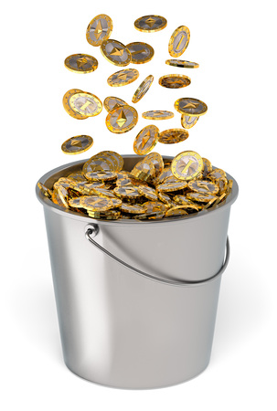 Ethereum Coins - 3D Renderingの写真素材