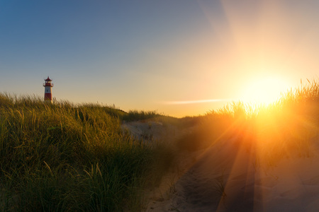 Sunset at Ellenbogen  - List, Sylt, Germanyの写真素材