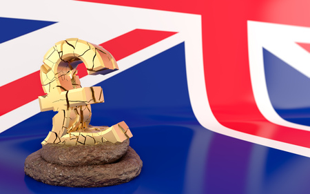Brexit - in deep poop - 3D Renderingの写真素材