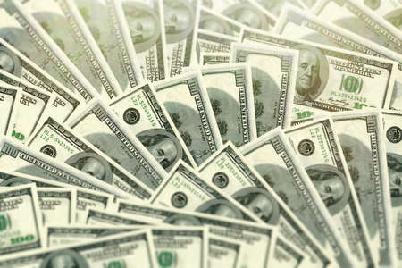 100 Dollar bills background - 3D Rendering
