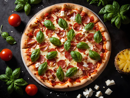 Delicious fresh pizzaの素材