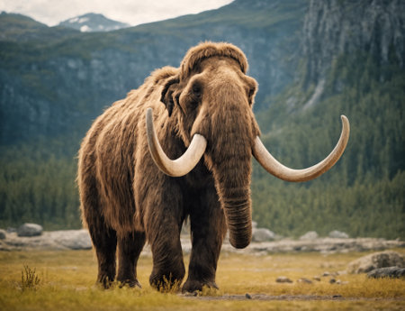 Prehistoric mammoth, an extinct giant of the ice ageの素材