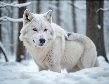 Arctic Wolf in the frozen northの素材