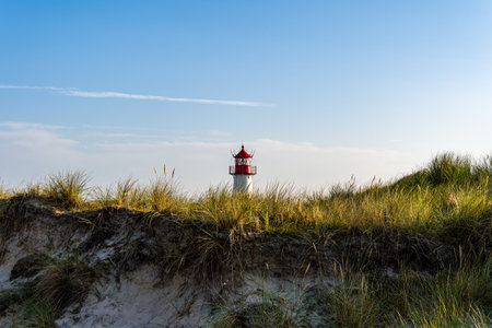 Germany's northernmost lighthouse on the island Sylt - Lighthouse List West.の写真素材