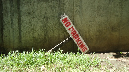 Collapsed No Parking Sinageの写真素材