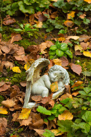 angel on graveyard for grieving parents of stillbirth children