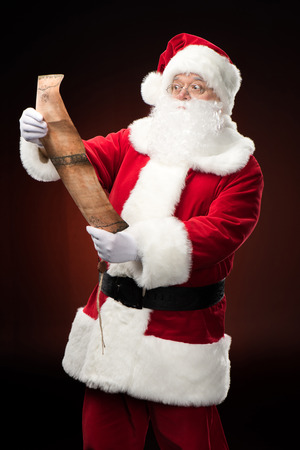 Santa Claus reading wishlistの写真素材