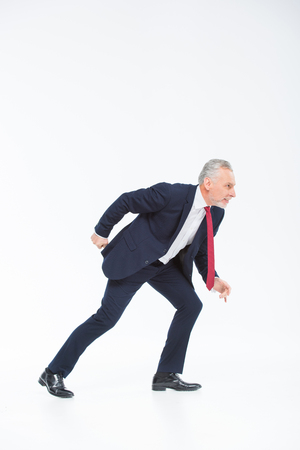 Businessman ready to runの写真素材