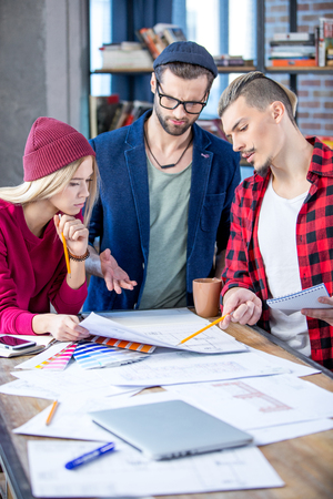 Designers working at projectの写真素材