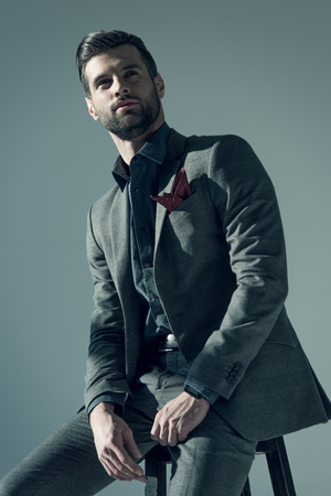 Handsome stylish manの写真素材