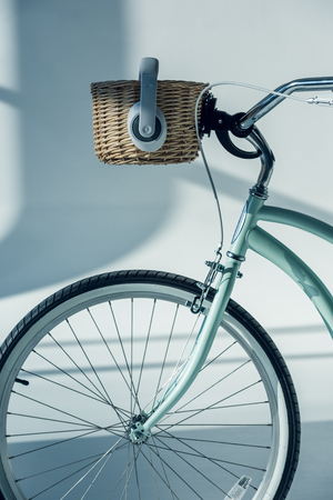 hipster bicycle with basketの写真素材