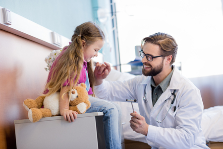Doctor and little patientの写真素材