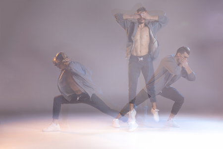 Young man dancingの写真素材
