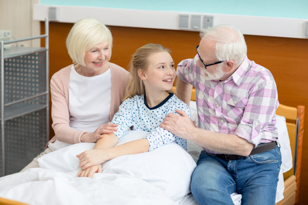 Grandparents with child in hospital