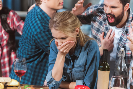 Young couple quarrelの写真素材