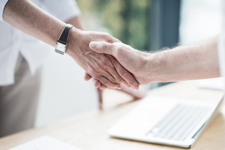 Business partners shaking hands
