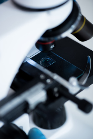 microccope in modern biological laboratoryの写真素材