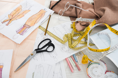 various design supplies, clothing sketchesの写真素材