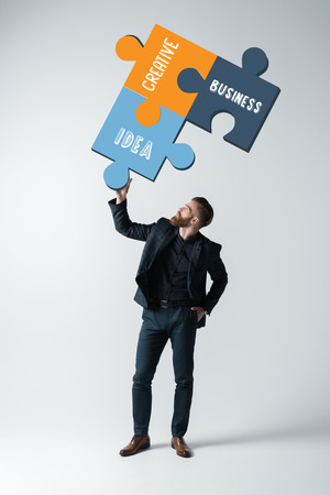 stylish bearded manの写真素材