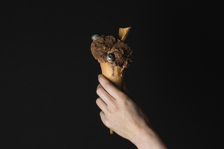 chocolate ice creamの写真素材