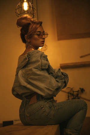fashionable seductive girl