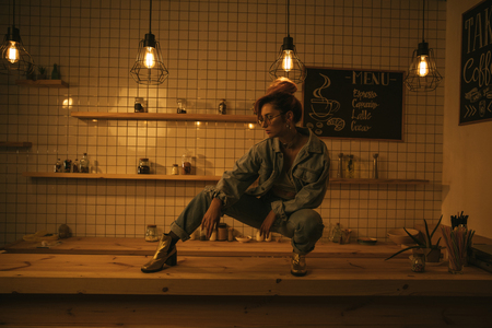 fashionable stylish girlの写真素材