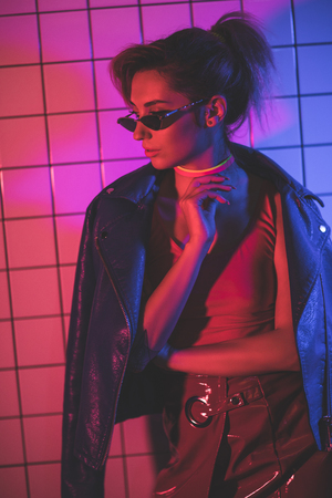 disco girl on partyの写真素材