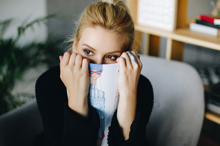 young fashion designer with sketchの写真素材