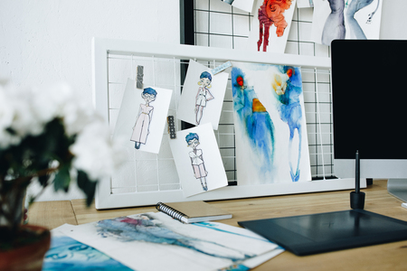 fashion designer workplaceの写真素材