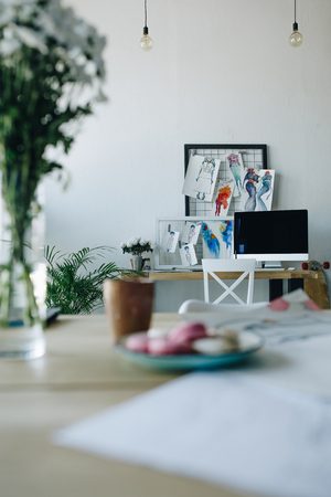 fashion designer workplaceの写真素材