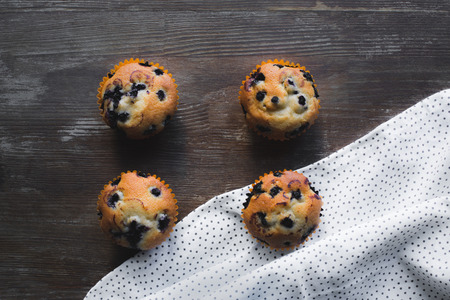 delicious cupcakes with blueberries