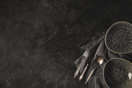 ceramic plates and silverware
